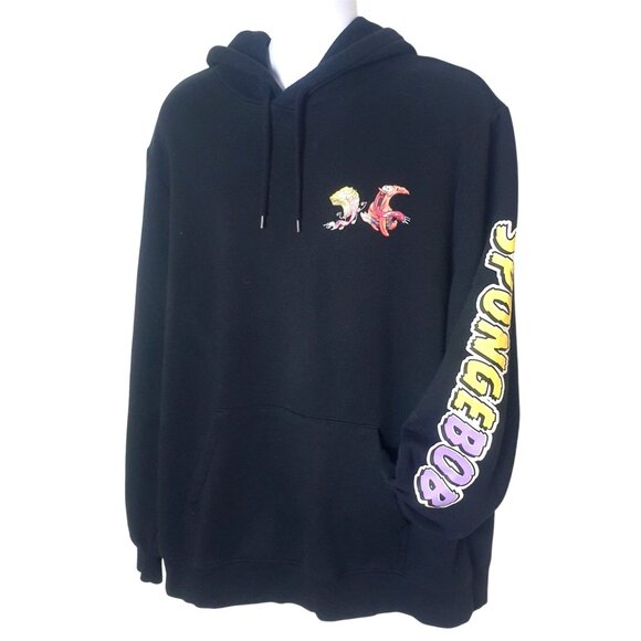 H&M Spongebob Hoodie 2XL Black Patrick Krabby Patty Squarepants Graphic Urban - Picture 1 of 6